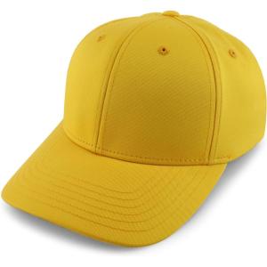 imageTrendy Apparel Shop Oversize XXL 6 Panel Structured Curved Bill Stretchy Fitted Ball CapBright Gold