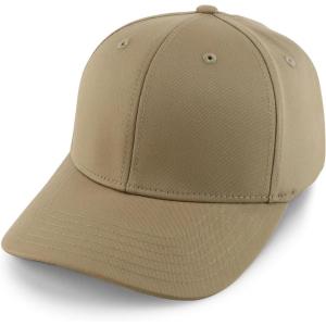 imageTrendy Apparel Shop Oversize XXL 6 Panel Structured Curved Bill Stretchy Fitted Ball CapKhaki