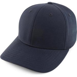 imageTrendy Apparel Shop Oversize XXL 6 Panel Structured Curved Bill Stretchy Fitted Ball CapNavy