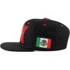 imageTrendy Apparel Shop 3D MX Embroidered Structured Flat Bill Snapback Baseball CapBlack