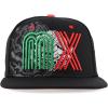 imageTrendy Apparel Shop 3D MX Embroidered Structured Flat Bill Snapback Baseball CapBlack