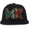 imageTrendy Apparel Shop 3D MX Embroidered Structured Flat Bill Snapback Baseball CapBlack Black