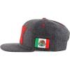 imageTrendy Apparel Shop 3D MX Embroidered Structured Flat Bill Snapback Baseball CapCharcoal