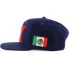 imageTrendy Apparel Shop 3D MX Embroidered Structured Flat Bill Snapback Baseball CapNavy