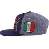 imageTrendy Apparel Shop 3D MX Embroidered Structured Flat Bill Snapback Baseball CapNavy Navy