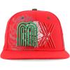 imageTrendy Apparel Shop 3D MX Embroidered Structured Flat Bill Snapback Baseball CapRed