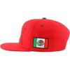 imageTrendy Apparel Shop 3D MX Embroidered Structured Flat Bill Snapback Baseball CapRed