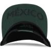imageTrendy Apparel Shop 3D Mexico Embroidered Structured Flat Bill Snapback CapBlack Darkgreen
