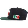 imageTrendy Apparel Shop 3D Mexico Embroidered Structured Flat Bill Snapback CapBlack Darkgreen