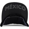 imageTrendy Apparel Shop 3D Mexico Embroidered Structured Flat Bill Snapback CapCharcoal Black