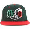 imageTrendy Apparel Shop 3D Mexico Embroidered Structured Flat Bill Snapback CapDarkgreen Red