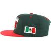 imageTrendy Apparel Shop 3D Mexico Embroidered Structured Flat Bill Snapback CapDarkgreen Red