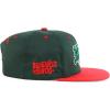 imageTrendy Apparel Shop 3D Mexico Embroidered Structured Flat Bill Snapback CapDarkgreen Red