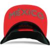 imageTrendy Apparel Shop 3D Mexico Embroidered Structured Flat Bill Snapback CapDarkgreen Red