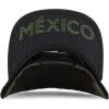 imageTrendy Apparel Shop 3D Mexico Embroidered Structured Flat Bill Snapback CapOlive Black