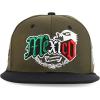 imageTrendy Apparel Shop 3D Mexico Embroidered Structured Flat Bill Snapback CapOlive Black