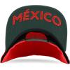 imageTrendy Apparel Shop 3D Mexico Embroidered Structured Flat Bill Snapback CapRed Darkgreen