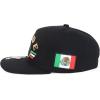 imageTrendy Apparel Shop 3D Mexico Pride Embroidered Flatbill Snapback CapBlack