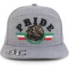 imageTrendy Apparel Shop 3D Mexico Pride Embroidered Flatbill Snapback CapHeather Grey