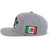 imageTrendy Apparel Shop 3D Mexico Pride Embroidered Flatbill Snapback CapHeather Grey