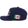 imageTrendy Apparel Shop 3D Mexico Pride Embroidered Flatbill Snapback CapNavy