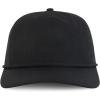 imageTrendy Apparel Shop 5 Panel Ripstop Cotton Snapback CapBlack
