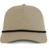 imageTrendy Apparel Shop 5 Panel Ripstop Cotton Snapback CapKhaki