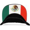 imageTrendy Apparel Shop 6 Panel Structured Mexico Eagle Flat Bill Snapback Baseball CapBlack Black 1