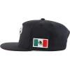 imageTrendy Apparel Shop 6 Panel Structured Mexico Eagle Flat Bill Snapback Baseball CapBlack Black 1