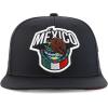 imageTrendy Apparel Shop 6 Panel Structured Mexico Eagle Flat Bill Snapback Baseball CapBlack Black 1