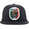 imageTrendy Apparel Shop 6 Panel Structured Mexico Eagle Flat Bill Snapback Baseball CapBlack Black