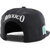 imageTrendy Apparel Shop 6 Panel Structured Mexico Eagle Flat Bill Snapback Baseball CapBlack Black
