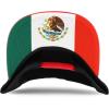 imageTrendy Apparel Shop 6 Panel Structured Mexico Eagle Flat Bill Snapback Baseball CapBlack Red 1
