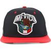 imageTrendy Apparel Shop 6 Panel Structured Mexico Eagle Flat Bill Snapback Baseball CapBlack Red 1
