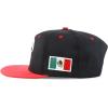 imageTrendy Apparel Shop 6 Panel Structured Mexico Eagle Flat Bill Snapback Baseball CapBlack Red 1