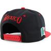imageTrendy Apparel Shop 6 Panel Structured Mexico Eagle Flat Bill Snapback Baseball CapBlack Red