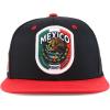 imageTrendy Apparel Shop 6 Panel Structured Mexico Eagle Flat Bill Snapback Baseball CapBlack Red