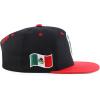 imageTrendy Apparel Shop 6 Panel Structured Mexico Eagle Flat Bill Snapback Baseball CapBlack Red