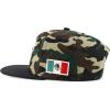 imageTrendy Apparel Shop 6 Panel Structured Mexico Eagle Flat Bill Snapback Baseball CapCamo Black 1