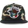 imageTrendy Apparel Shop 6 Panel Structured Mexico Eagle Flat Bill Snapback Baseball CapCamo Black 1