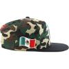 imageTrendy Apparel Shop 6 Panel Structured Mexico Eagle Flat Bill Snapback Baseball CapCamo Black
