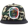 imageTrendy Apparel Shop 6 Panel Structured Mexico Eagle Flat Bill Snapback Baseball CapCamo Black