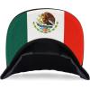 imageTrendy Apparel Shop 6 Panel Structured Mexico Eagle Flat Bill Snapback Baseball CapCharcoal Black 1