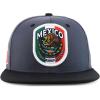imageTrendy Apparel Shop 6 Panel Structured Mexico Eagle Flat Bill Snapback Baseball CapCharcoal Black