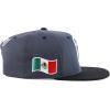 imageTrendy Apparel Shop 6 Panel Structured Mexico Eagle Flat Bill Snapback Baseball CapCharcoal Black