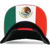 imageTrendy Apparel Shop 6 Panel Structured Mexico Eagle Flat Bill Snapback Baseball CapDarkgreen Red 1