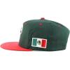 imageTrendy Apparel Shop 6 Panel Structured Mexico Eagle Flat Bill Snapback Baseball CapDarkgreen Red 1