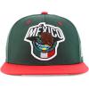 imageTrendy Apparel Shop 6 Panel Structured Mexico Eagle Flat Bill Snapback Baseball CapDarkgreen Red 1