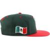 imageTrendy Apparel Shop 6 Panel Structured Mexico Eagle Flat Bill Snapback Baseball CapDarkgreen Red