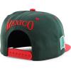 imageTrendy Apparel Shop 6 Panel Structured Mexico Eagle Flat Bill Snapback Baseball CapDarkgreen Red
